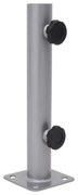 vidaXL Base de guarda-sol para poste de Ø32/34/38 mm aço prateado