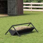 vidaXL Trincheira para Alimentação de Gado Preto 111 x 76 x 38 cm
