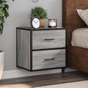 vidaXL Mesa de cabeceira de parede 40x31x39,5 cm cinzento sonoma