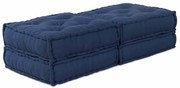 vidaXL Pufes Modulares - Kit com 2 em Tecido Indigo
