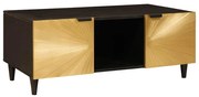 vidaXL Mesa de centro Preto e Ouro 100 x 54 x 40 cm