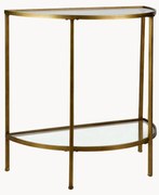 Consola de vidro semi-circular com acabamento antigo Goddess