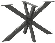 vidaXL Pé de mesa de jantar em formato de aranha, antracite, 120x68x(72-73) cm, aço