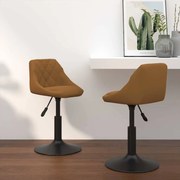 vidaXL Cadeiras de Jantar Giratórias 2 pcs Veludo Castanho