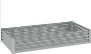 Outsunny Canteiro Elevado Retangular 180x90x30 cm Aço Galvanizado Fundo Aberto | Aosom Portugal