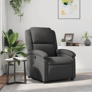 vidaXL Poltrona reclinável couro genuíno cinzento
