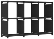 vidaXL Unidade de prateleiras 6 cubos 103x30x72,5 cm tecido preto
