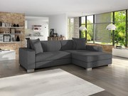 Sofá de canto Kingsport 106, Cama com arrumação, 262x178x75cm, 159 kg, Pernas: Plástico
