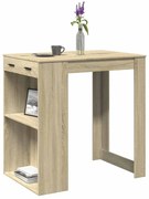 vidaXL Mesa de bar 102x70x103,5cm derivados de madeira carvalho sonoma