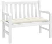 vidaXL Almofadão banco jardim 100x50x7cm mesclado tecido creme