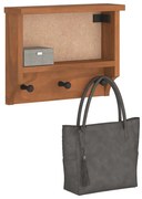 Cabide de parede SANDNES 45x12x35 cm Pinho de madeira maciça