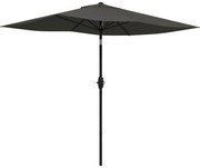 Outsunny Chapéu de Sol de Jardim 300x200x248 cm Proteção UV50+ Inclinável com Teto de Ventilação e Manivela para Terraço Cinza Escuro