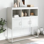 vidaXL Aparador 100,5x39x107 cm aço branco