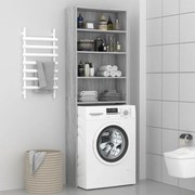 vidaXL Armário para máquina de lavar roupa 64x24x190cm cinzento sonoma