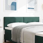 Cabeceira vidaXL Botão Almofadado Verde Escuro 140 cm Veludo