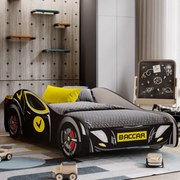 Cama Batcar 160x80 multicolorido - com colchão e estrado incluído