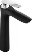Mexen Lily torneira alta para lavatório, preto/cromo - 73610-17