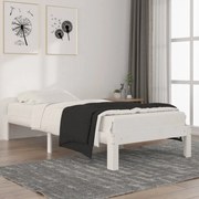vidaXL Estrutura de cama 90x200 cm pinho maciço branco
