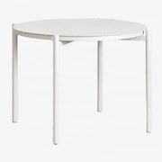 Mesa Redonda De Jardim Em Alumínio (ø110 Cm) Elton Gardénia Branco - Sklum