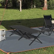 vidaXL Cama de Camping Dobrável Preto 193 x 69 x 45 cm Tecido Oxford