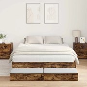 vidaXL Estrado de Cama Carvalho Fumê 140x200 cm