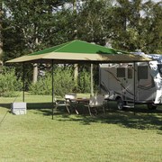 vidaXL Tenda de Toldo Manual Verde 395 x 395 x 251 cm tecido