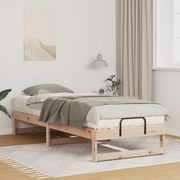vidaXL Estrutura de Cama com Alças Castanho 80 x 200 cm