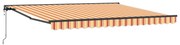 vidaXL Toldo Retrátil Multicolor 400 × 300 cm Poliéster e Metal
