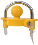 vidaXL Cadeado atrelado com 2 chaves, aço e liga de alumínio amarelo