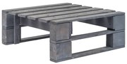 vidaXL Otomana de paletes para jardim madeira cinzento