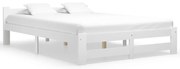 Estrutura de cama 180x200 cm pinho maciço branco