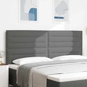 vidaXL Cabeceira Design Linhas Cinza Escuro 200 cm Tecido