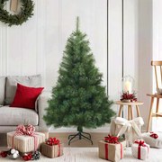 vidaXL Árvore de Natal Articulada Artificial Verde 120 cm PVC, aço