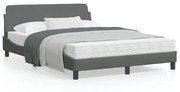 vidaXL Estrutura de cama Dover 120x200 cm tecido cinzento-escuro