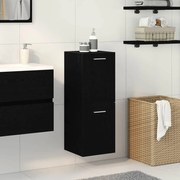 vidaXL Armário de Banheiro com porta Carvalho Preto 30 x 30 x 80 cm
