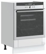 vidaXL Armário Forno Lucca derivados de madeira branco brilhante