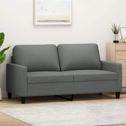 vidaXL Sofá de 2 lugares em tecido 140 cm cinzento-escuro