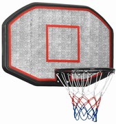 Tabela de basquetebol 109x71x3 cm polietileno preto
