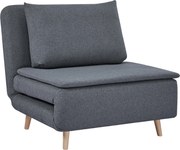 HOMCOM Poltrona-cama 3 em 1 com Função de Cama, Poltrona de Repouso, Encosto Ajustável, Pés em Madeira de Faia, Almofada, Cinza | Aosom Portugal