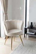 Cadeira Dunsa Golden Veludo - Beige