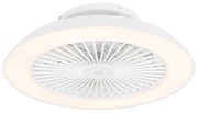 Ventilador de teto inteligente branco 59,5 cm incl. LED regulável com controle remoto - Deniz Moderno