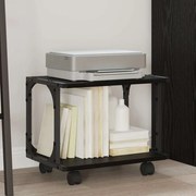 vidaXL Suporte para Impressora Carvalho Preto 41 x 28 x 33,5 cm