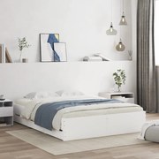 vidaXL Estrutura de cama c/ gavetas 140x200cm derivados madeira branco
