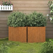 Vasos/floreiras 2 pcs 49x47x46 cm aço corten