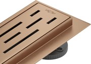 Mexen Flat 360° M01 ralo linear rotativo 60 cm, cobre escovado - 1C20060-40