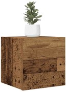 vidaXL Móvel de TV de parede 2 pcs 30,5x30x30 cm madeira velha