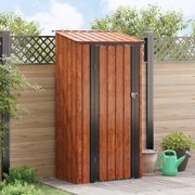 vidaXL Abrigos de jardim Castanho 103 x 74 x 200 cm Metal