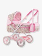 Carrinho de bebé para boneca de 36/42/52 cm, da COROLLE rosa medio liso com motivo