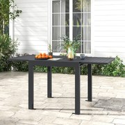 Mesa de jardim extensível 80-160 cm  em alumínio para 4-6 pessoas Mesa de metal quadrada e retangular Cinzento