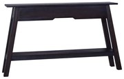 vidaXL Mesa consola 120x30x75 cm madeira de mogno maciça preto